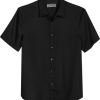 Paisley & Gray Slim Fit Spread Collar Short Sleeve Sport Shirt, Black 1 Paisley & Gray Slim Fit Spread Collar Short Sleeve Sport Shirt, Black -Dress Shirts Sales MW40 6NE9 02 PAISLEY GRAY BLACK MAIN