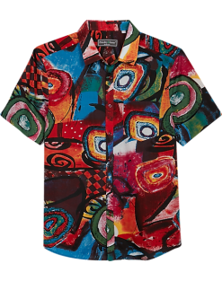 Paisley & Gray Slim Fit Spread Collar Sport Shirt, Color Pop Art