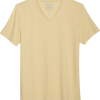 Lucky Brand Classic Fit Burnout T-Shirt, Yellow -Dress Shirts Sales MW40 6NJ2 13 LUCKY BRAND YELLOW MAIN