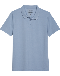Lucky Brand Classic Fit Burnout Pique Polo, Medium Blue