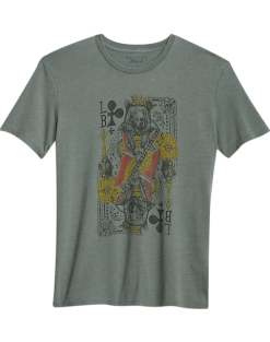 Lucky Brand Classif Fit Bear King T-Shirt, Olive