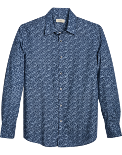 Jaymes Modern Fit Spread Collar Sport Shirt, Blue Liberty Floral