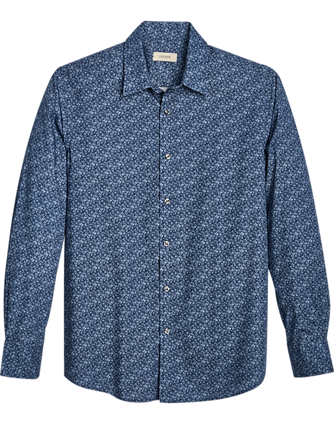 Jaymes Modern Fit Spread Collar Sport Shirt, Blue Liberty Floral 3 Jaymes Modern Fit Spread Collar Sport Shirt, Blue Liberty Floral