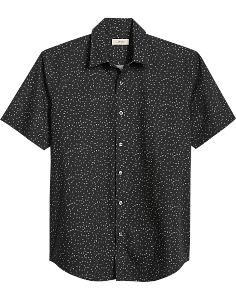 Jaymes Modern Fit Camp Shirt, Black Mini Floral 3 Jaymes Modern Fit Camp Shirt, Black Mini Floral