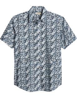 Jaymes Modern Fit Camp Shirt, Blue Floral