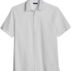 Zanetti Modern Fit Camp Shirt, White -Dress Shirts Sales MW40 6NK5 10 ZANETTI WHITE MAIN