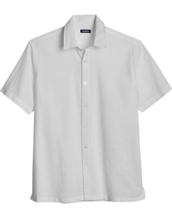 Zanetti Modern Fit Camp Shirt, White