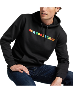The Phluid Project Classic Fit Be A Good Human Graphic Hoodie, Black -Dress Shirts Sales MW40 6NMJ 02 THE PHLUID PROJECT BLACK ALT2