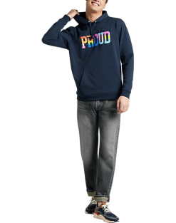 The Phluid Project Classic Fit Proud Graphic Hoodie, White -Dress Shirts Sales MW40 6NMK 01 THE PHLUID PROJECT NAVY ALT2 1
