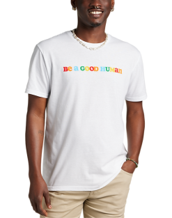 The Phluid Project Classic Fit Be A Good Human Graphic Crew, Royal Blue