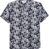 Report Collection Modern Fit Four-Way Stretch Short Sleeve Sport Shirt, Navy Floral