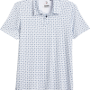 Report Collection Modern Fit Knit Polo, White & Blue Floral 2 Report Collection Modern Fit Knit Polo, White & Blue Floral -Dress Shirts Sales MW40 6PH4 14 REPORT COLLECTION MED BLUE MAIN