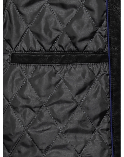 Awearness Kenneth Cole Modern Fit Moto Jacket, Navy Faux Leather -Dress Shirts Sales MW40 70ZK 02 AWEARNESS KENNETH COLE BLACK ALT4 4