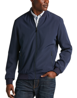 Michael Strahan Modern Fit Bomber Jacket, Black