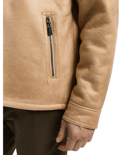 Rainforest Classic Fit Faux Nubuck Hooded Jacket, Cognac -Dress Shirts Sales MW40 71F5 05 RAINFOREST TAN ALT2