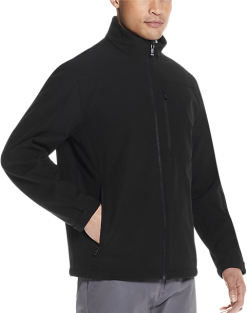 Weatherproof Modern Fit Soft Shell Jacket, Black -Dress Shirts Sales MW40 71FG 02 AWEARNESS KENNETH COLE BLACK SOLID ALT2