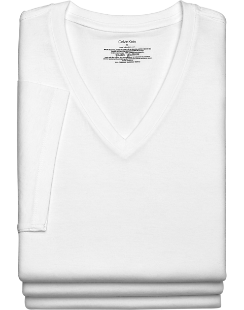 Calvin Klein V-Neck T-Shirt, 3-Pack, White 3 Calvin Klein V-Neck T-Shirt, 3-Pack, White