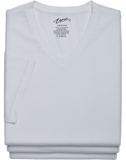 Egara Slim Fit V-Neck T-Shirt, 3-Pack, White
